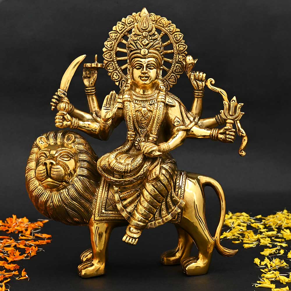 Durga Maa Sherawali Brass Statue