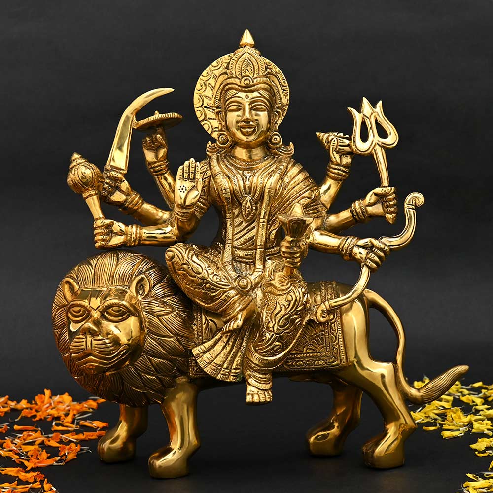 Maa Durga in Brass-Design VIII