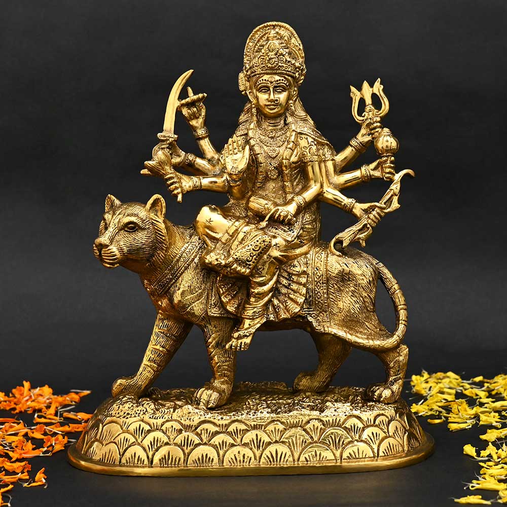 Durga Maa Sherawali in Brass - Design I