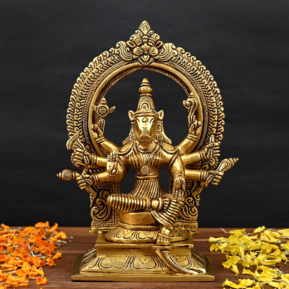 Goddess Varahi Brass Idol