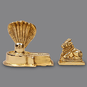 Shivaling with Nandi in Brass III