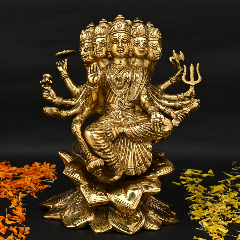 Gayatri Mata Brass Murti
