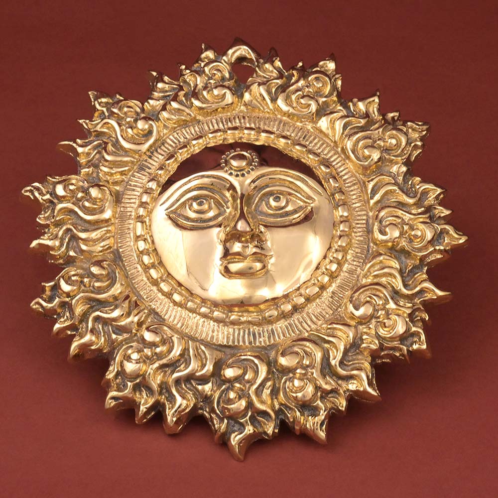 Surya Face in brass 