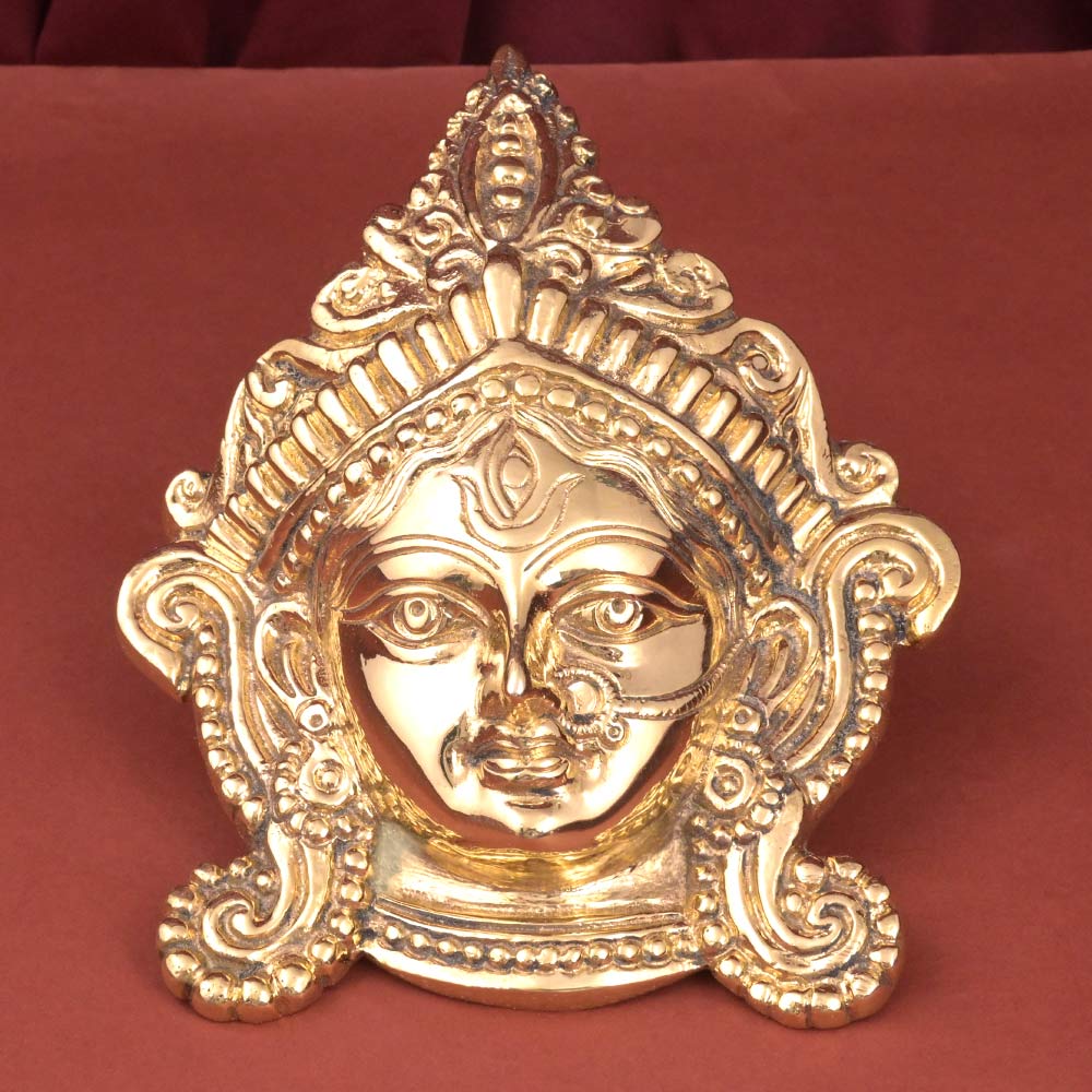 Hanging Brass Durga Devi Face