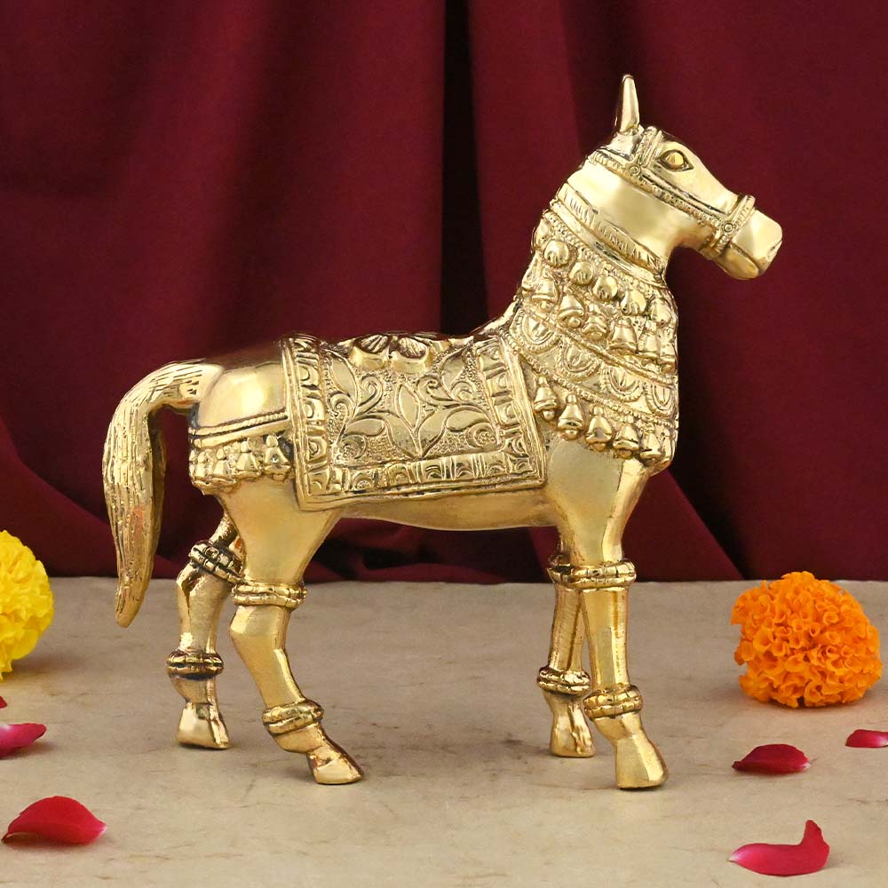 Designer Horse Brass Idol