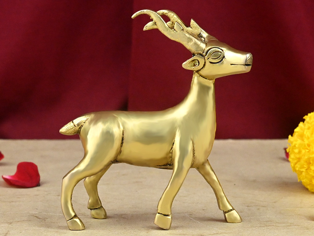 Deer Brass Statue