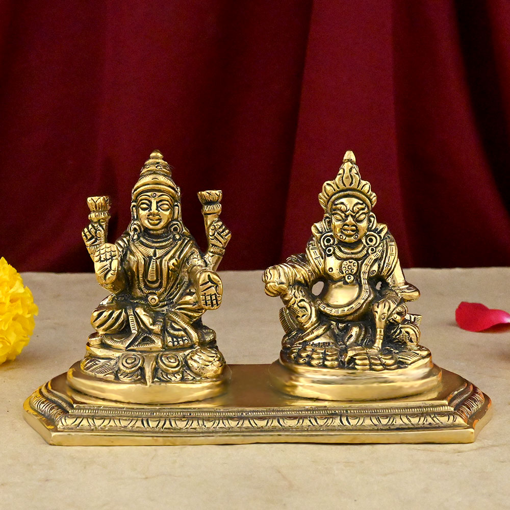Laxmi Kuber Brass Statue