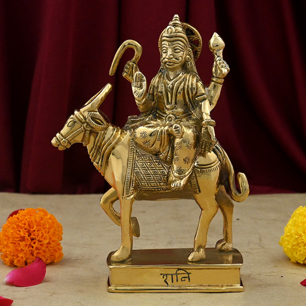 Saturn Shani Graha Brass Idol