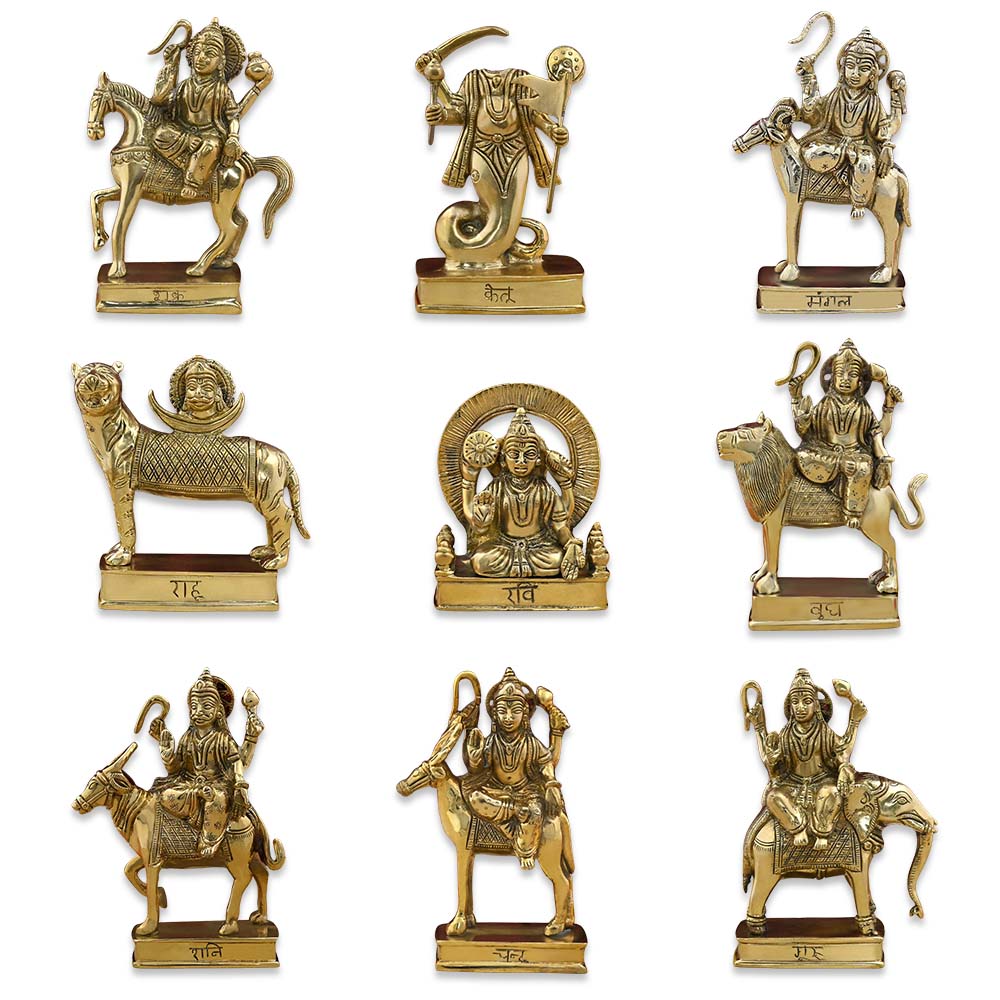 Navgraha Brass Statue Set of 9
