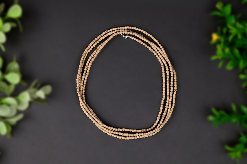 Triple Layer Tulsi Round Beads Kanthi Mala