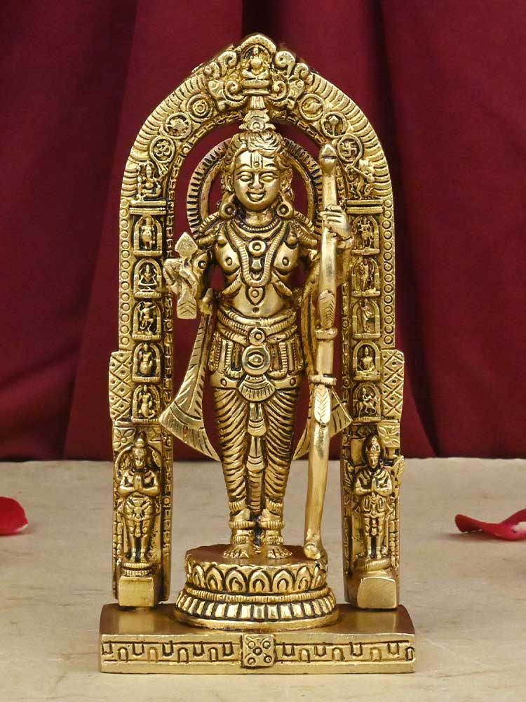 Ram Lalla Sri Ayodhya Mandir Brass Idol - 6 inches