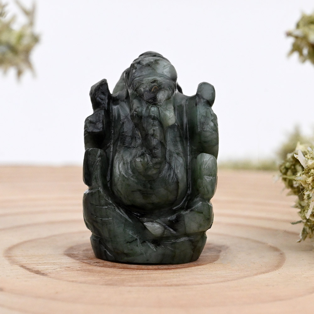Emerald Ganesha - 52.70 Carats