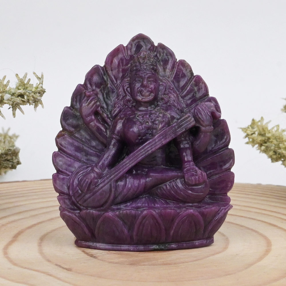 Saraswati Devi Ruby Idol