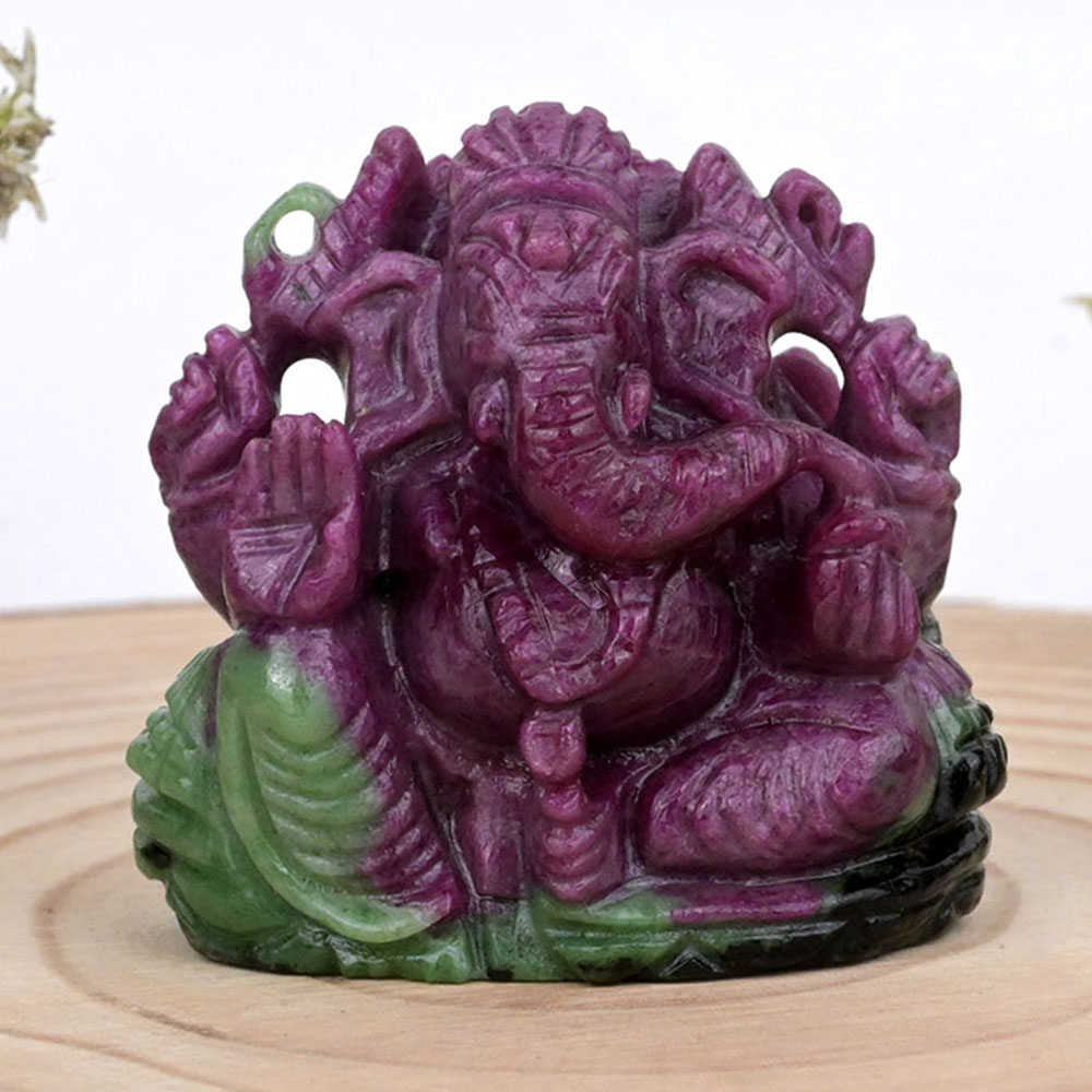 Ganesh Ruby Idol - 325.85 carats