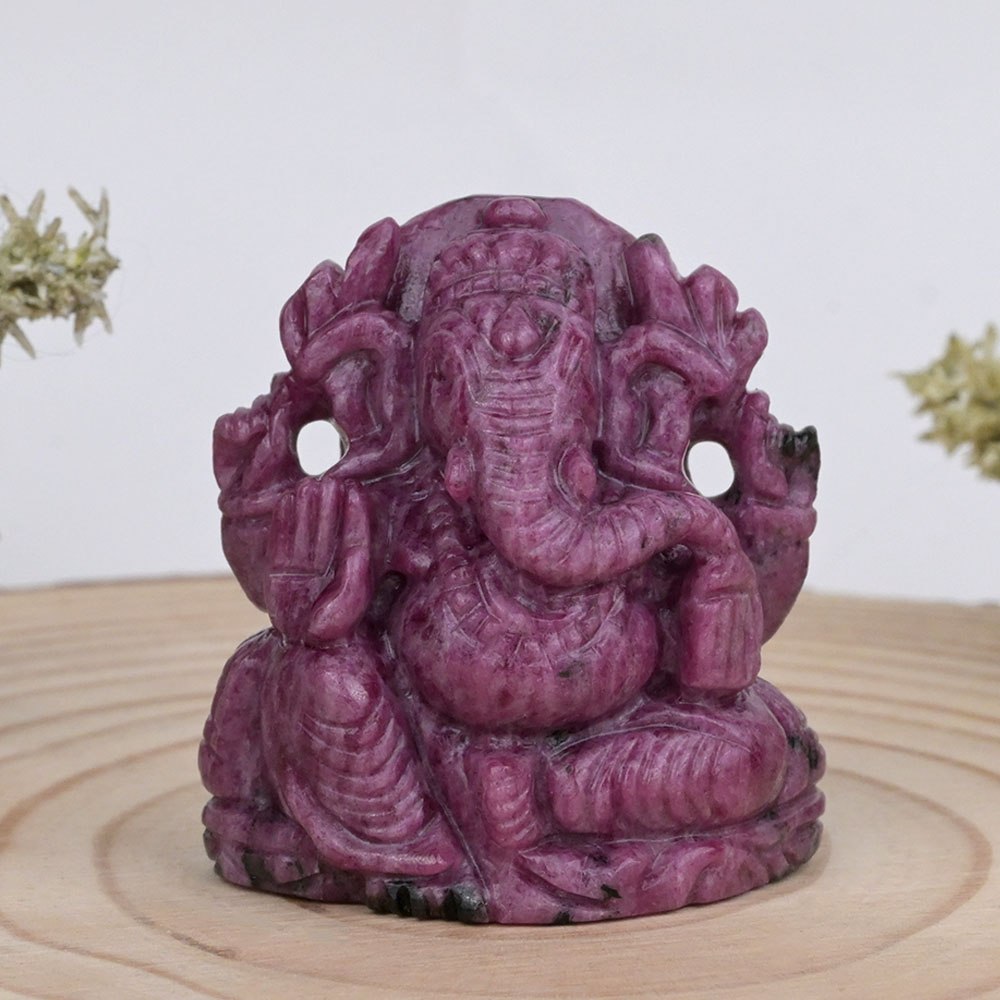 Ganesh Ruby Idol - 355.35 carats
