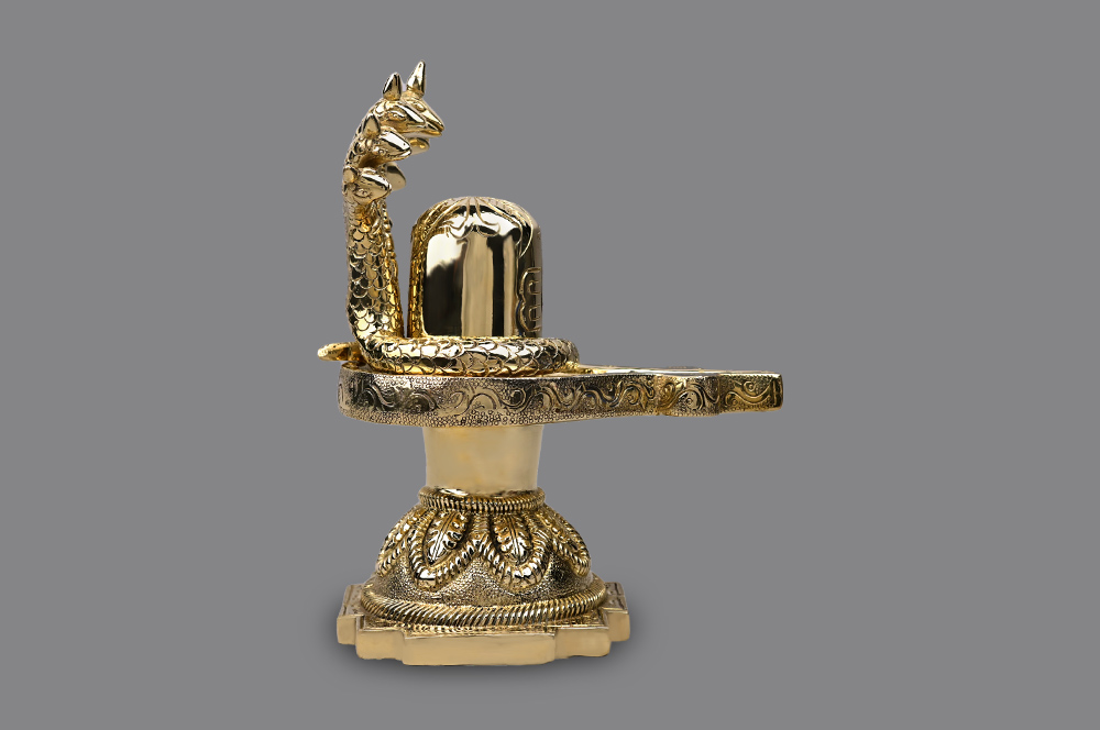 Magnificent Shivaling in brass