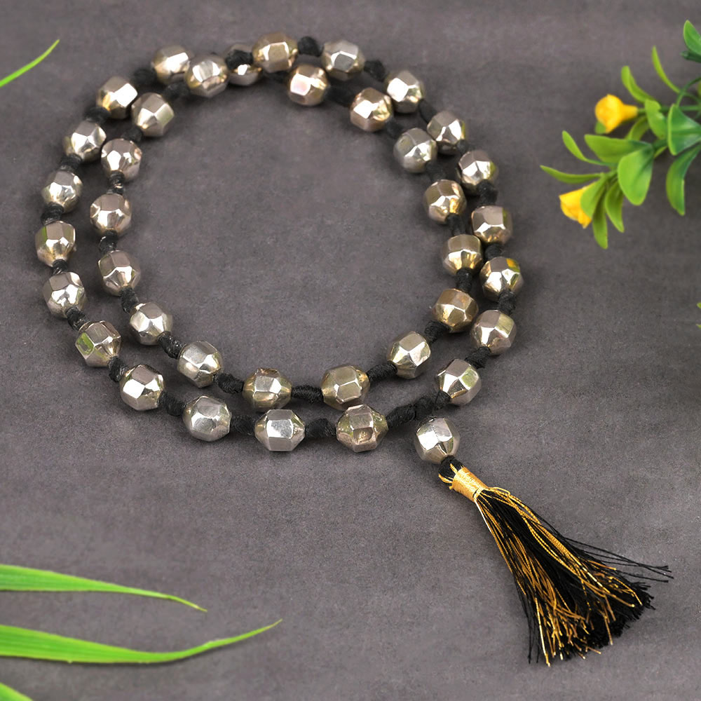 Parad Ashtakon Beads Mala - 54+1 (Beads Size: 10 mm)