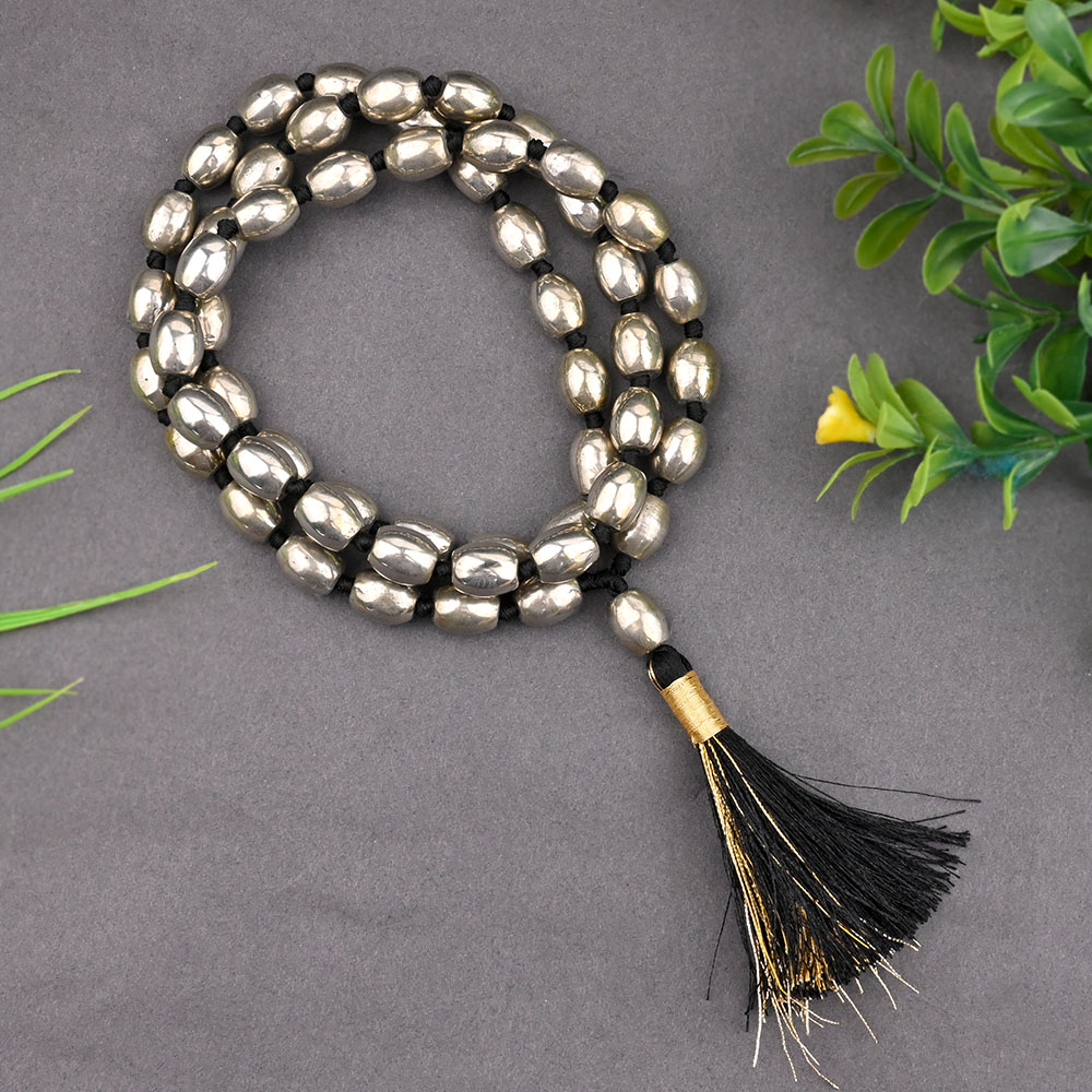 Parad Barrel Beads Mala