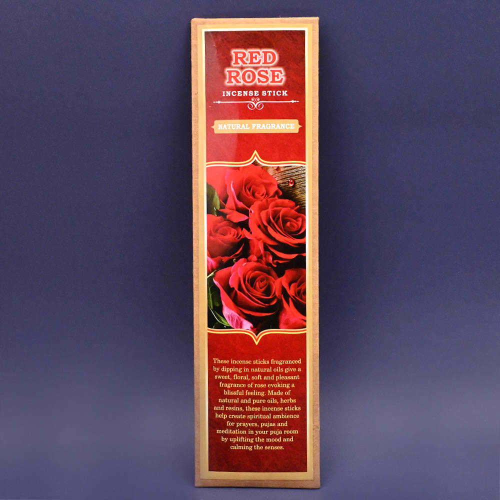 Red Rose Incense Stick (Natural Fragrance)