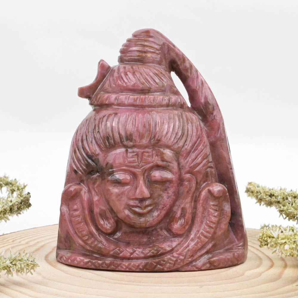 Rhodonite Shiva Face - 600 gms