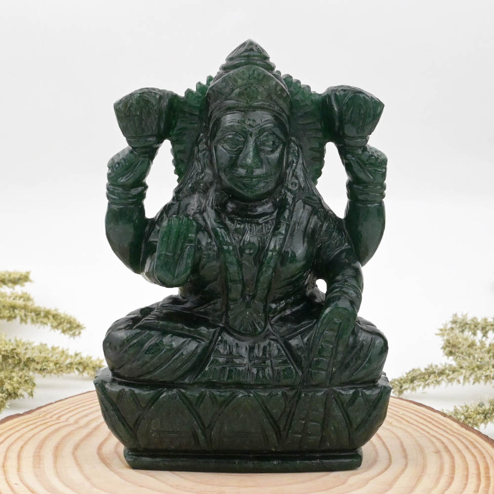 Green Jade Laxmi Idol - 720 gms