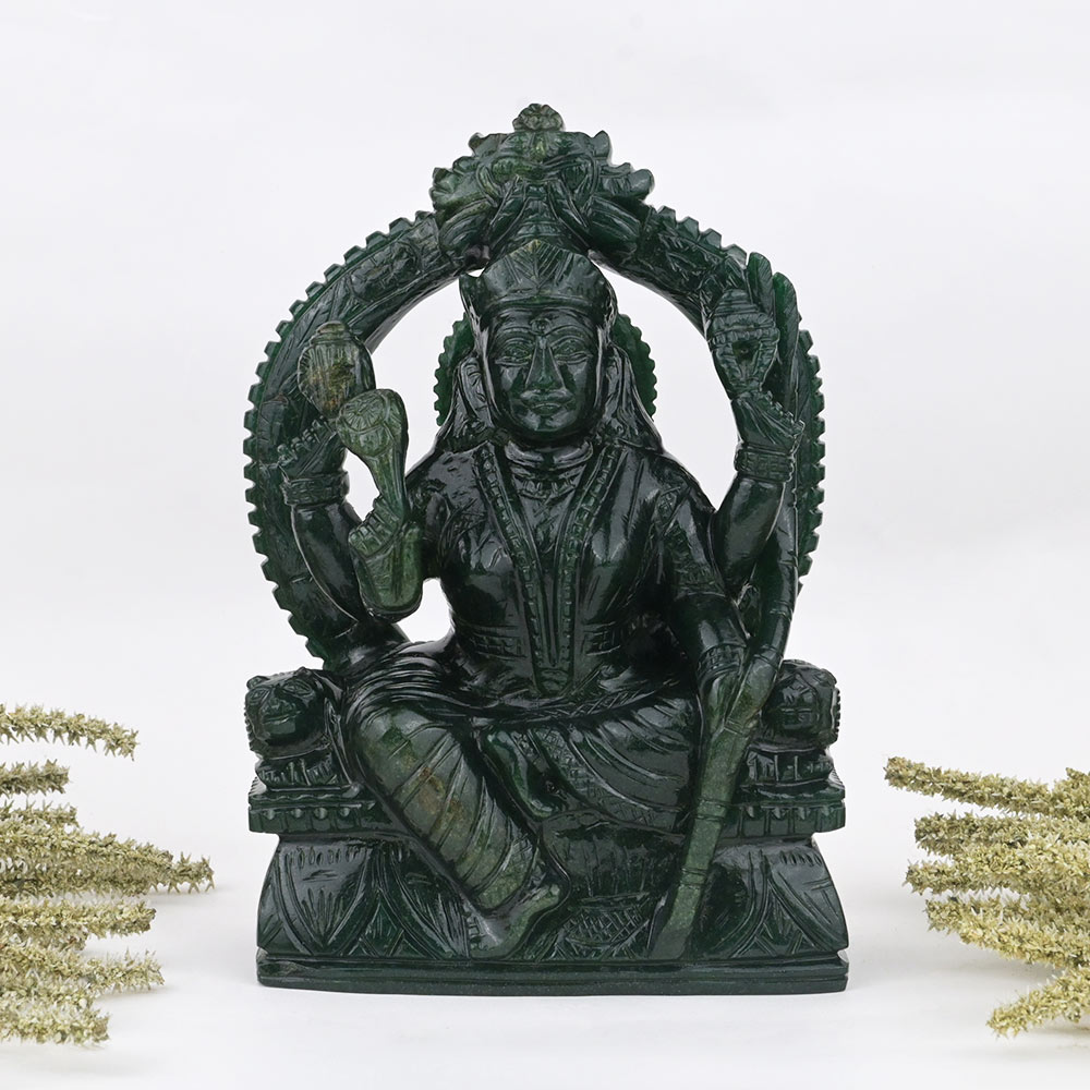 Sri Lalita Tripursundari Devi Green Aventurine Idol - 2.431 Kgs