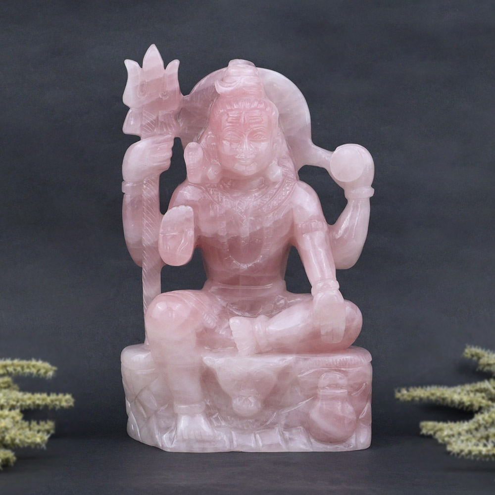 Shiva Rose Quartz Idol - 2.675 Kgs