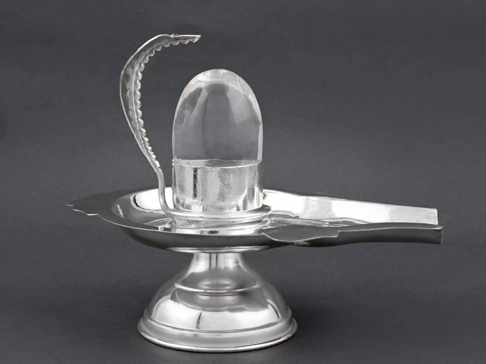 925 Silver Jaldhari with Sphatik Lingam - 465 gms