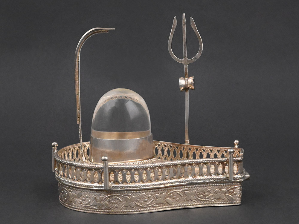 925 Silver Mahakaleshwar Jalhari with Sphatik Lingam