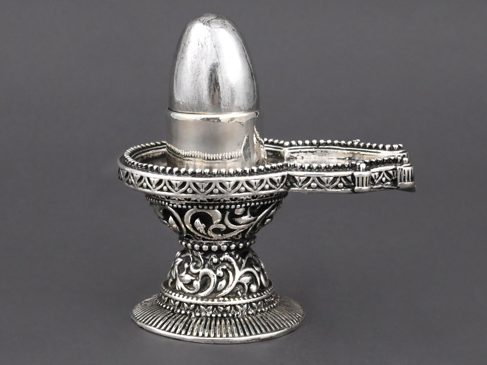 Parad Lingam in Designer 925 Silver Jaldhari
