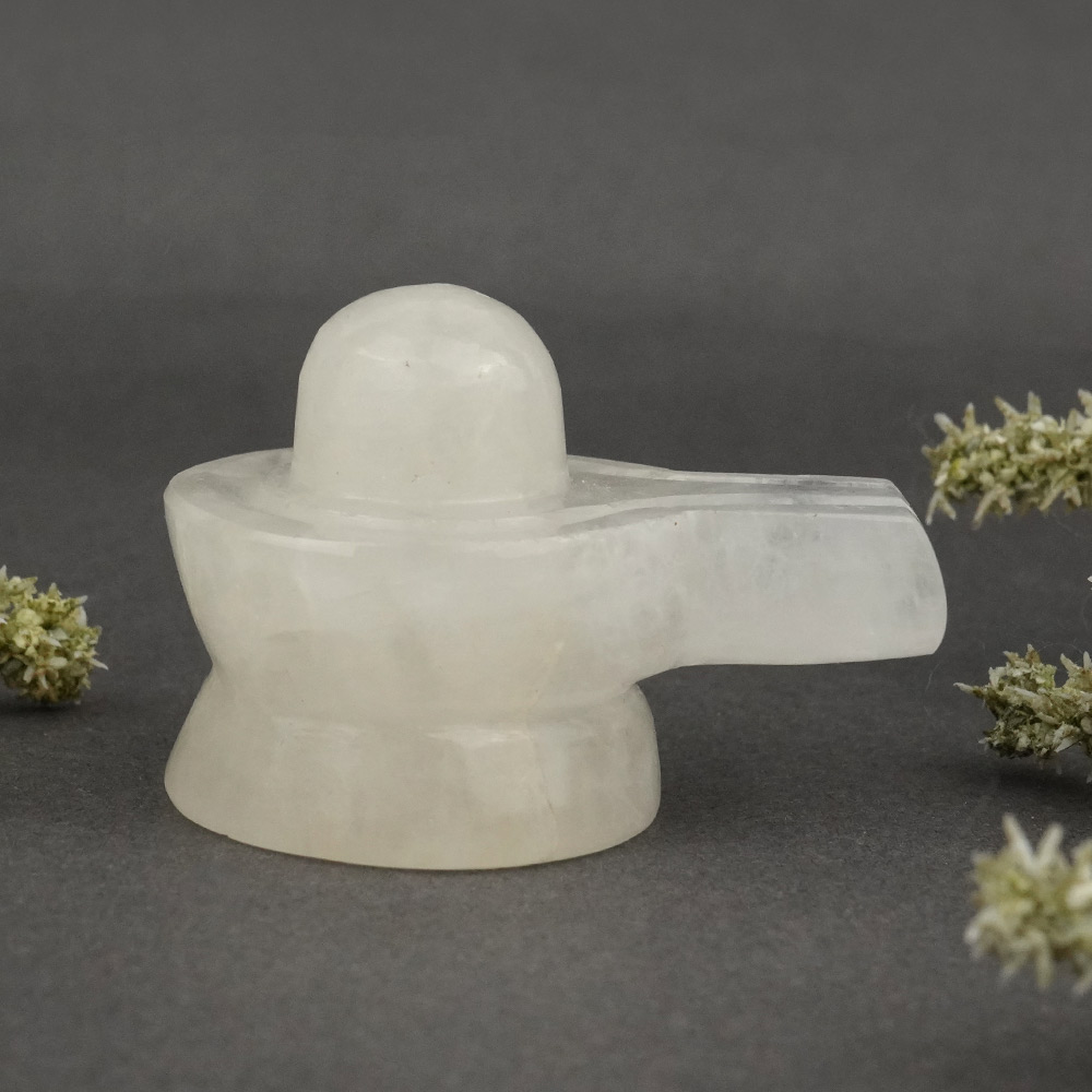 Snow Quartz Shivling - 70 gms