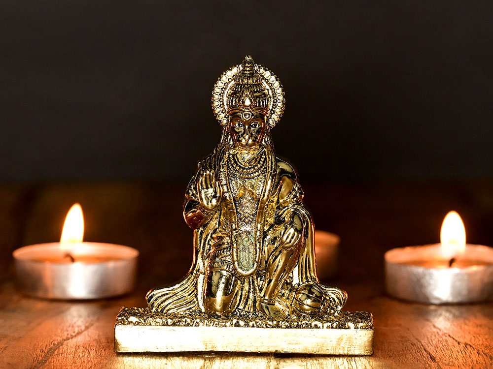 Blessing Hanuman Ashtadhatu Idol