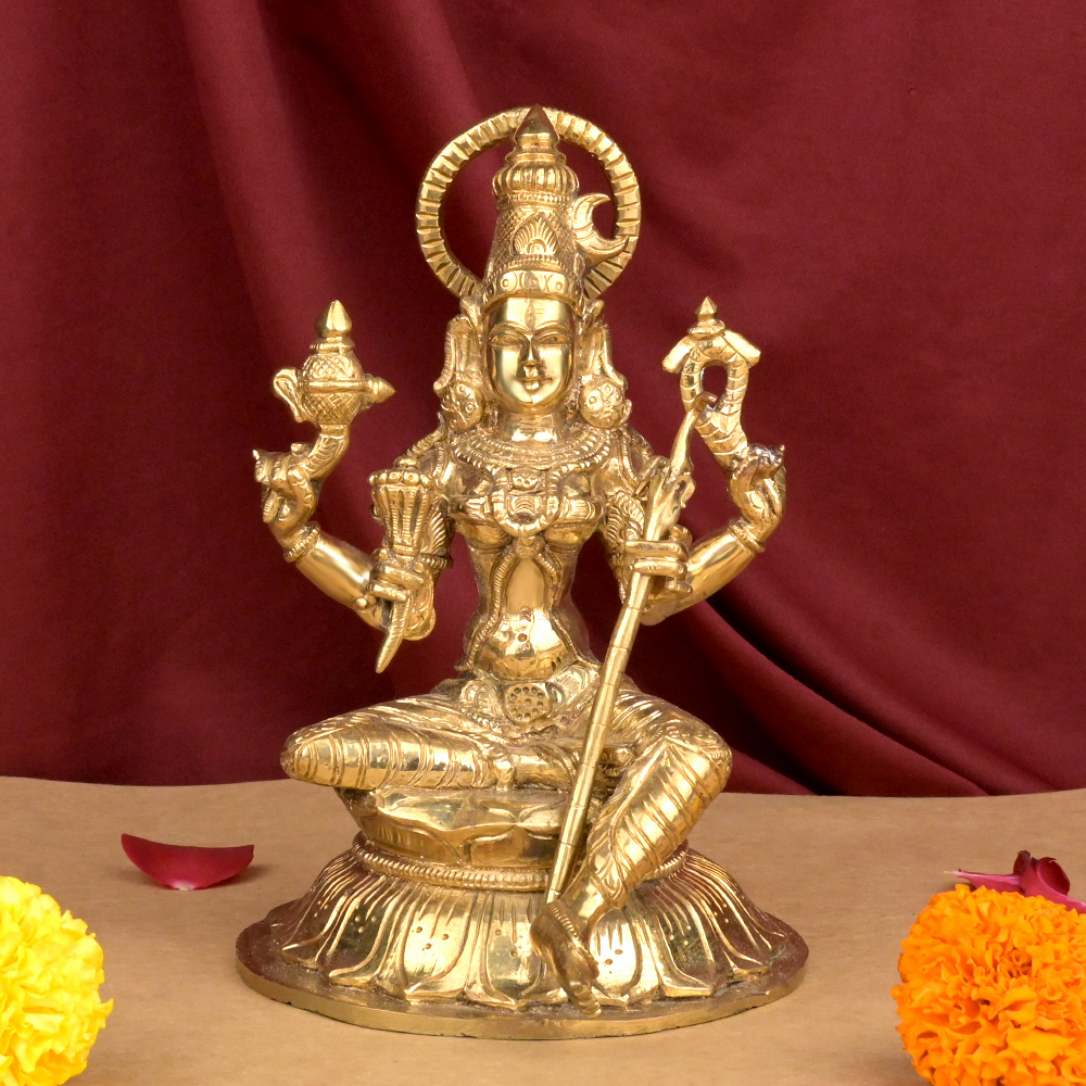 Raja Rajeshwari Lalita Tripura Sundari Bronze Idol