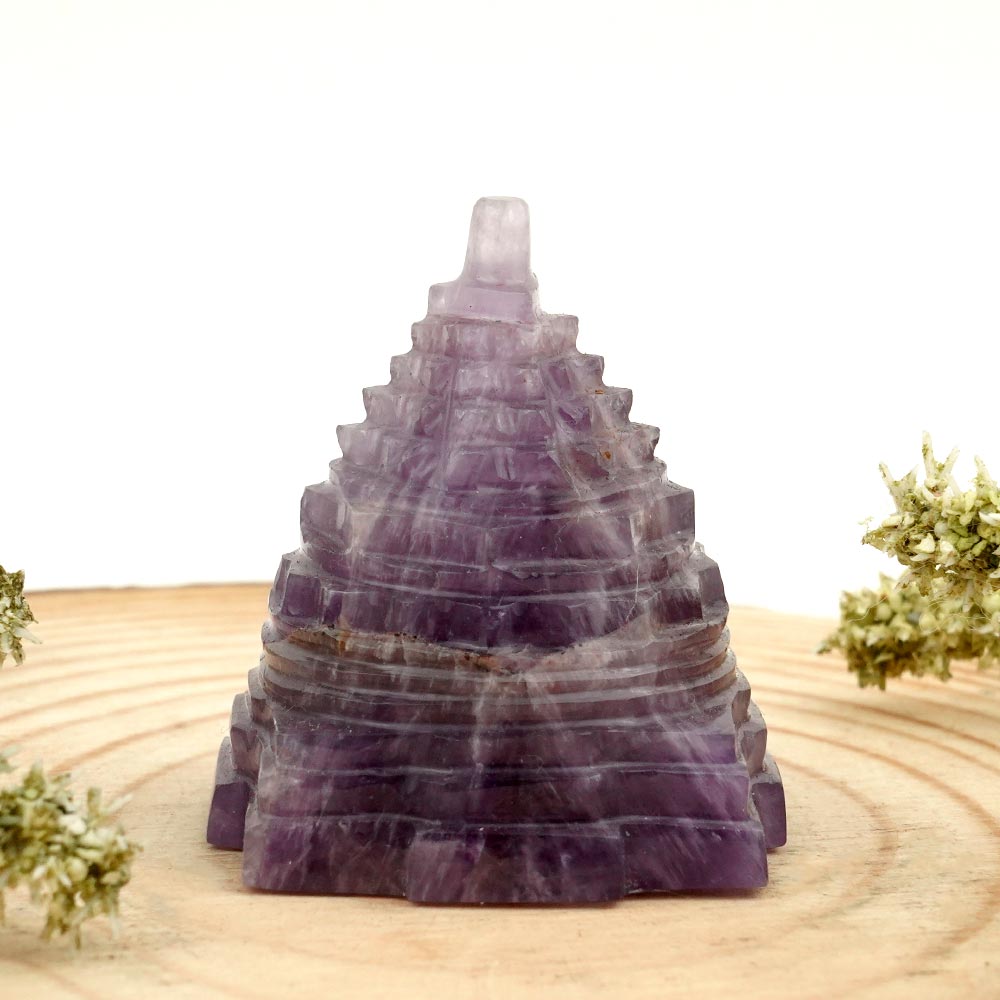 Amethyst Shree Yantra- 68 gms