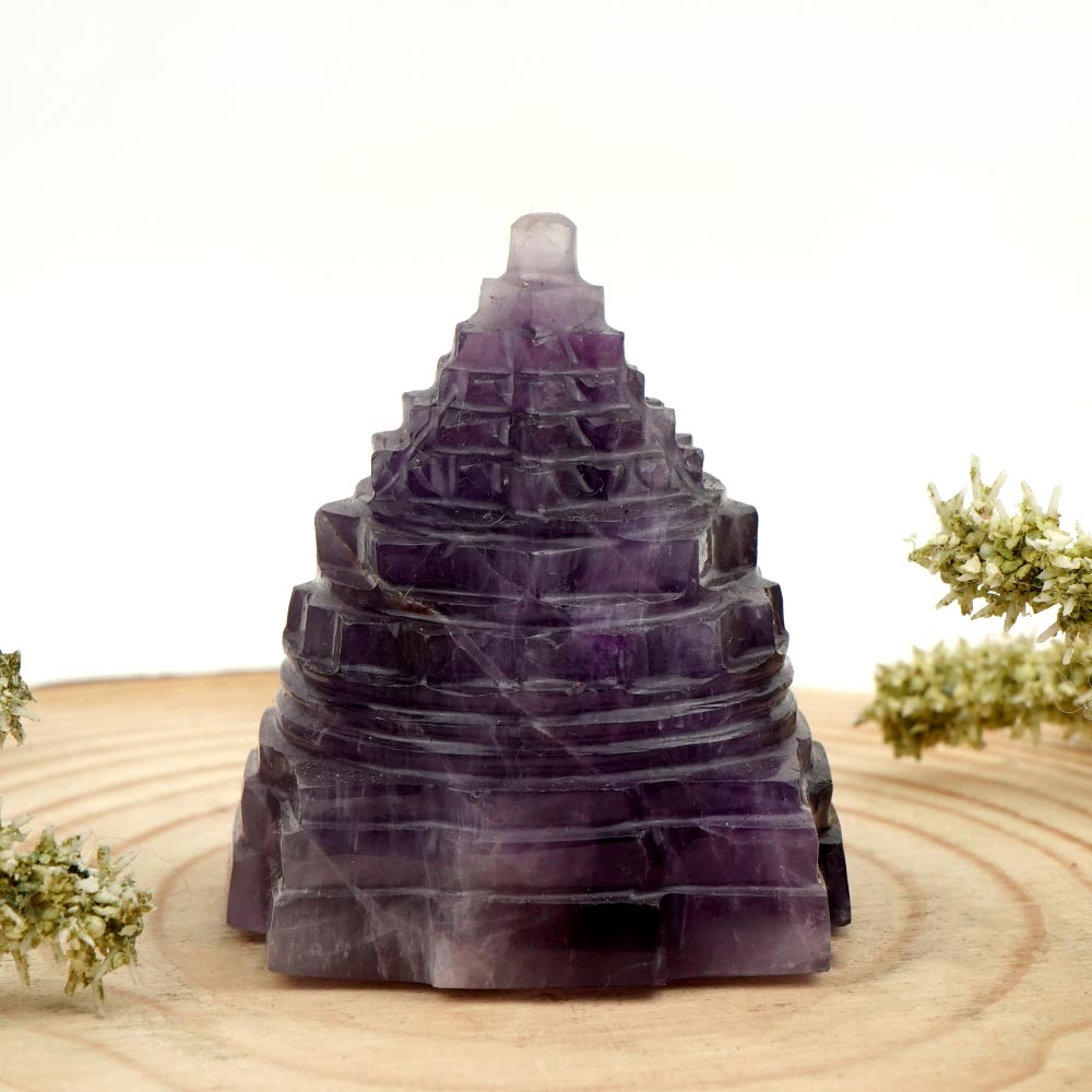 Amethyst Shree Yantra - 102 gms