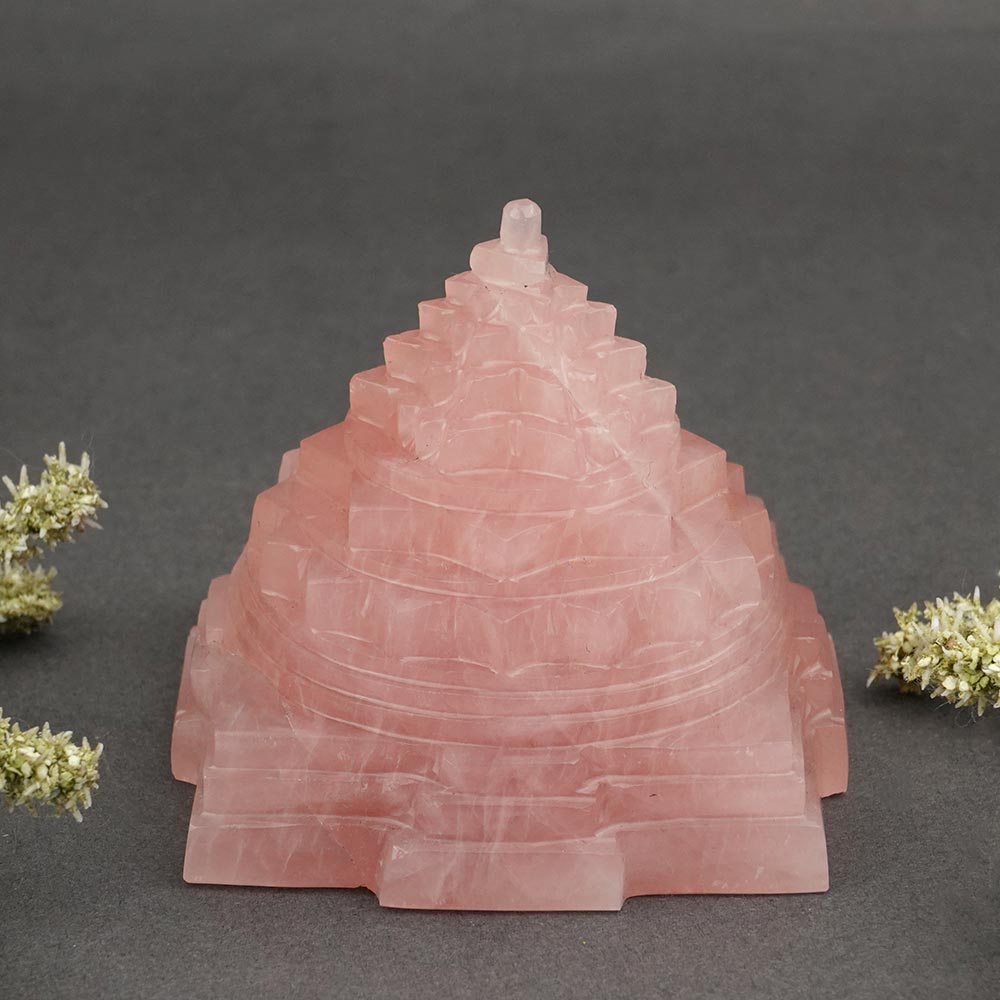 Rose Quartz Shree Yantra - 512 gms