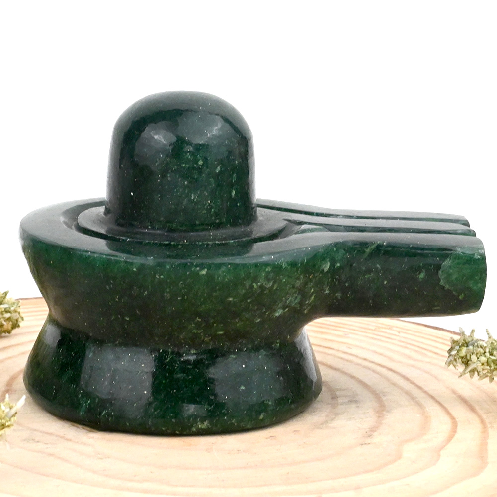 Green Jade Shivaling - 275 gms