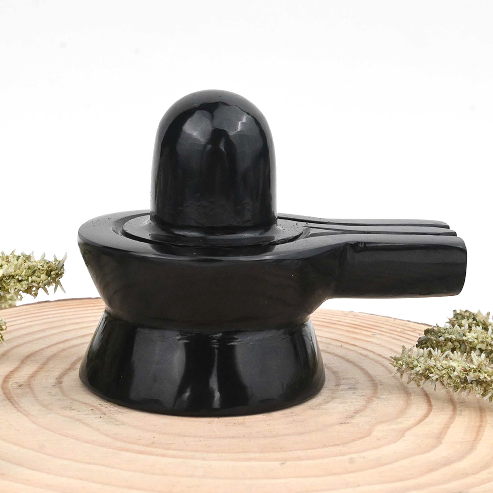 Black Agate Shivaling - 297 gms