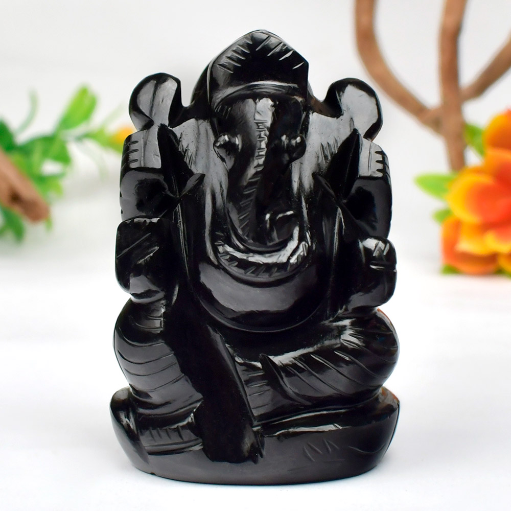 Black Agate Ganesha - 283 gms