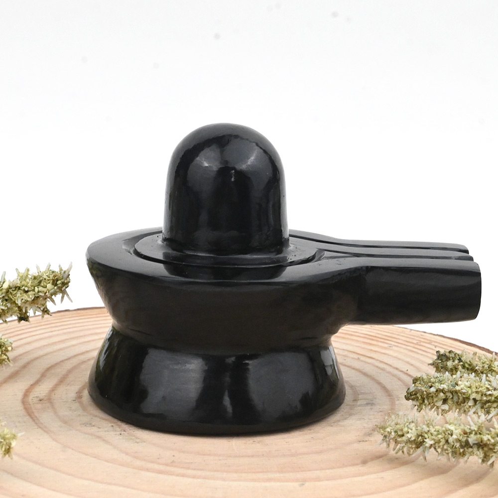Black Agate Shivaling - 314 gms