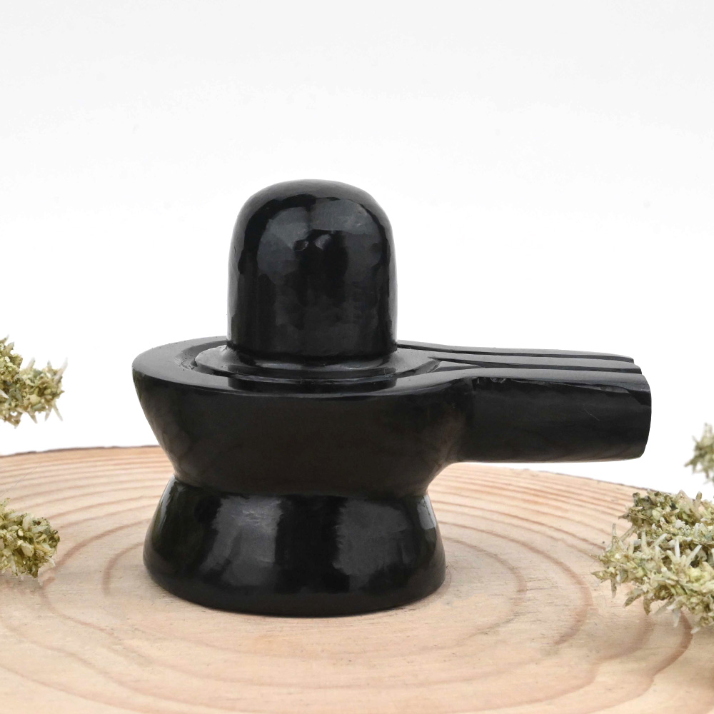 Black Agate Shivaling - 140 GMS