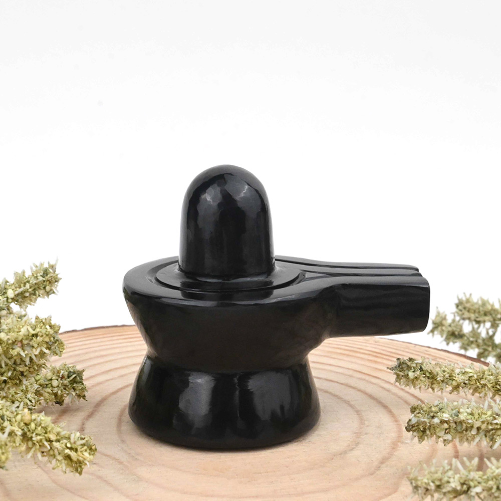 Black Agate Shivaling - 172 gms