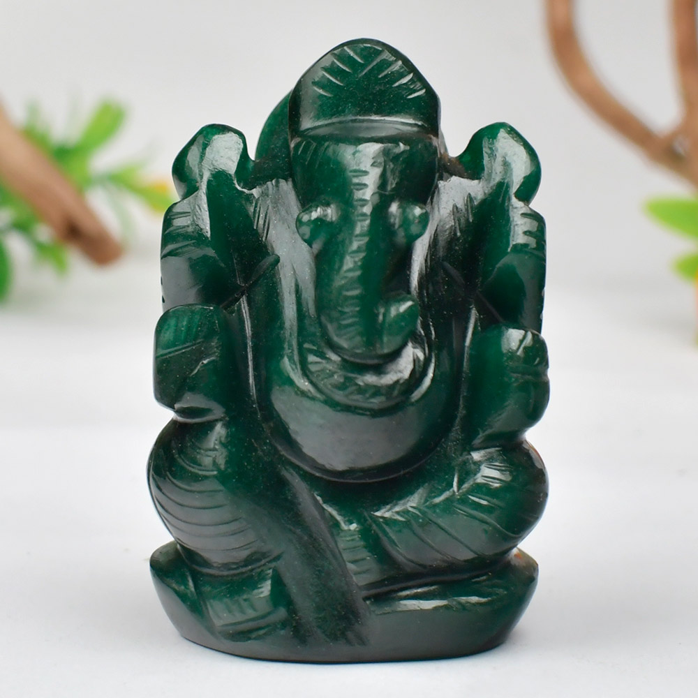 Green Jade Ganesha - 171.92 gms