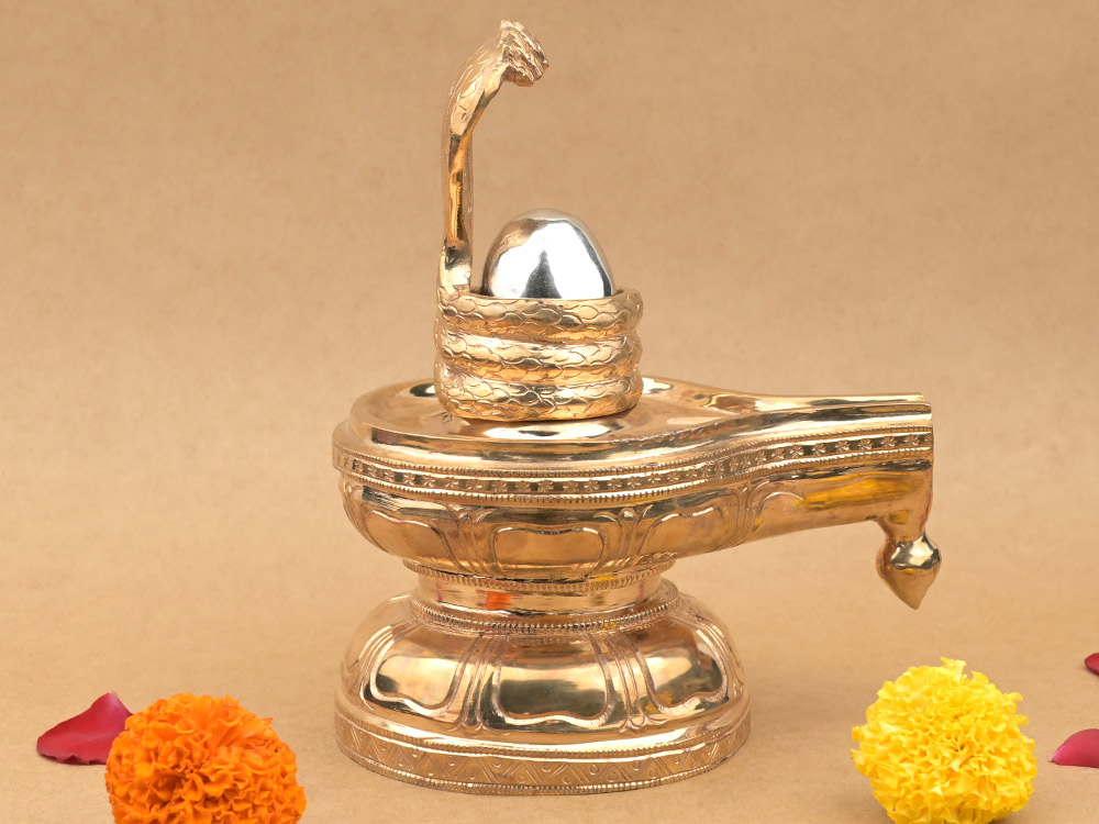 Parad Lingam in Bronze Yoni Base Jalhari