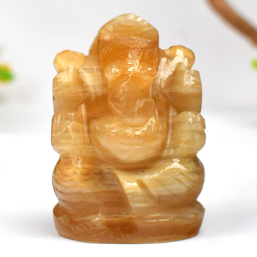 Cats Eye Ganesh Idol - 81.90 gms