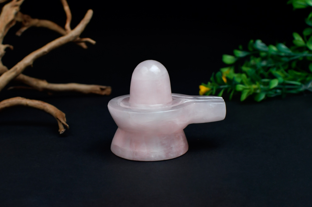 Rose Quartz Shivling - 302.04 gms
