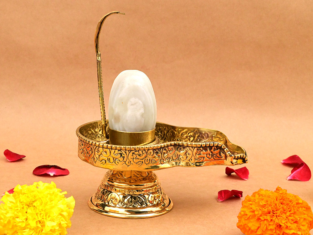 Banalingam With Designer Brass Yoni Base
