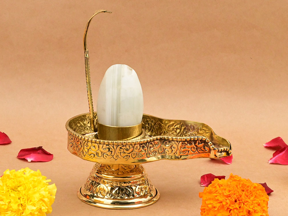 Banalingam With Designer Brass Yoni Base