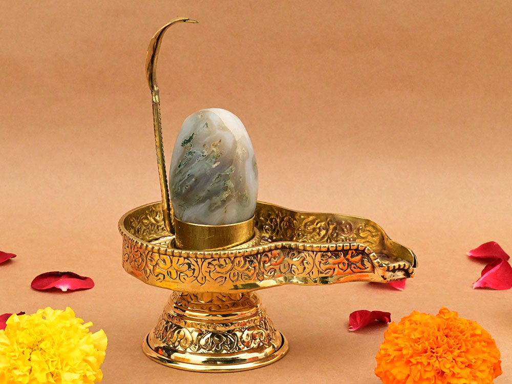 Banalingam With Designer Brass Yoni Base