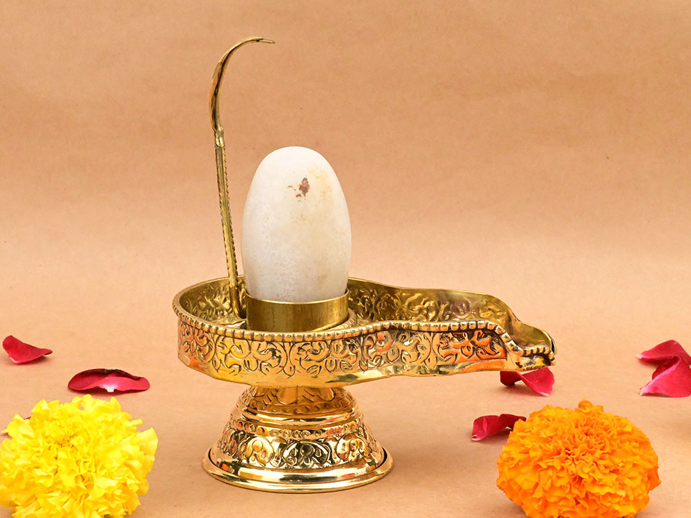 Banalingam With Designer Brass Yoni Base